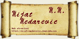Mijat Medarević vizit kartica